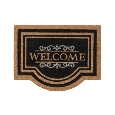 Coco classic Welcome svart - dörrmatta i kokos