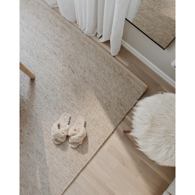 Kalix beige - handvävd ullmatta