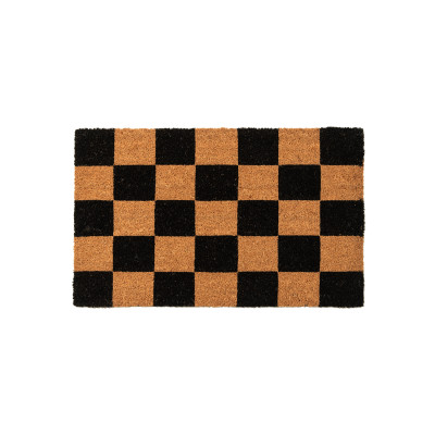 Chess svart - dörrmatta i kokos
